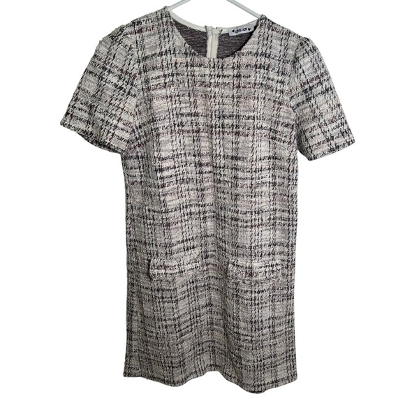 Love Ady Boucle Tweed Shift Dress Ivory Multi Metallic - Picture 1 of 9
